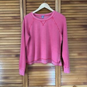 Aerie Cropped Long Sleeve Crew Neck SweatShirt